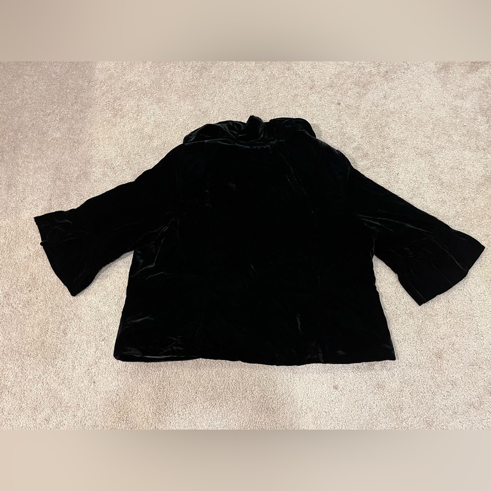 Lane Bryant Black Velvet 3/4 Sleeve Blazer - Picture 7 of 7